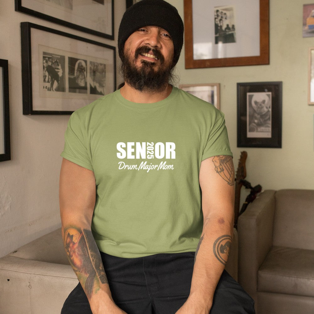2025 Senior Drum Major Mom 2025 Marching Band Parent Long Sleeve T-Shirt - Heart To Heart