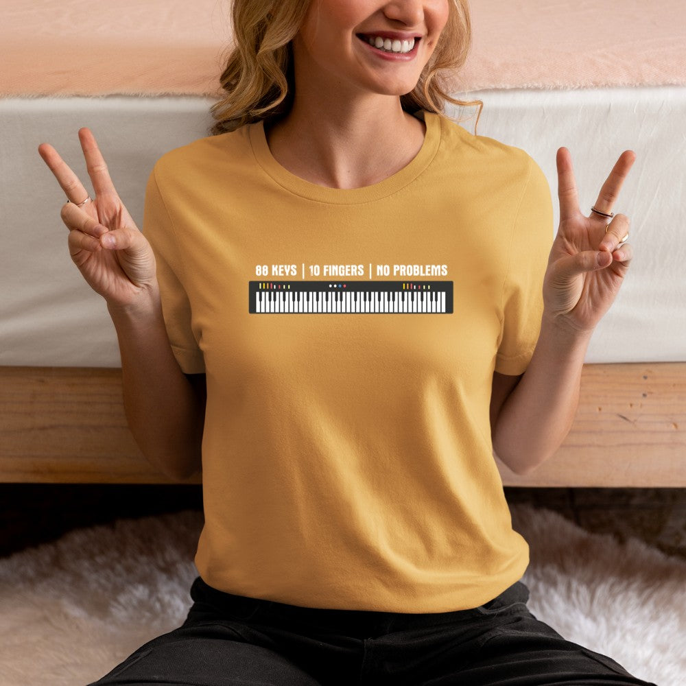 88 Keys 10 Fingers No Problems T-Shirt - Heart To Heart