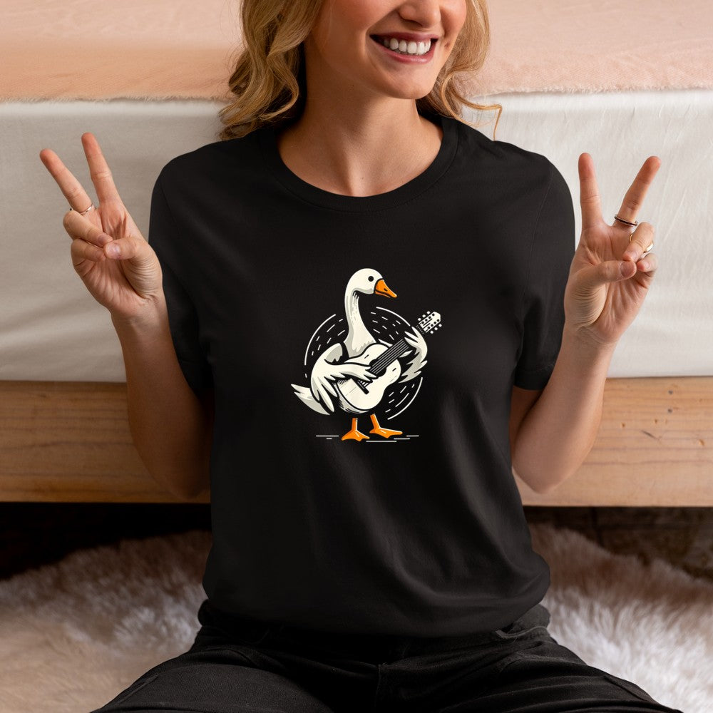 A Goose Playing A Guitar T-Shirt - Heart To Heart