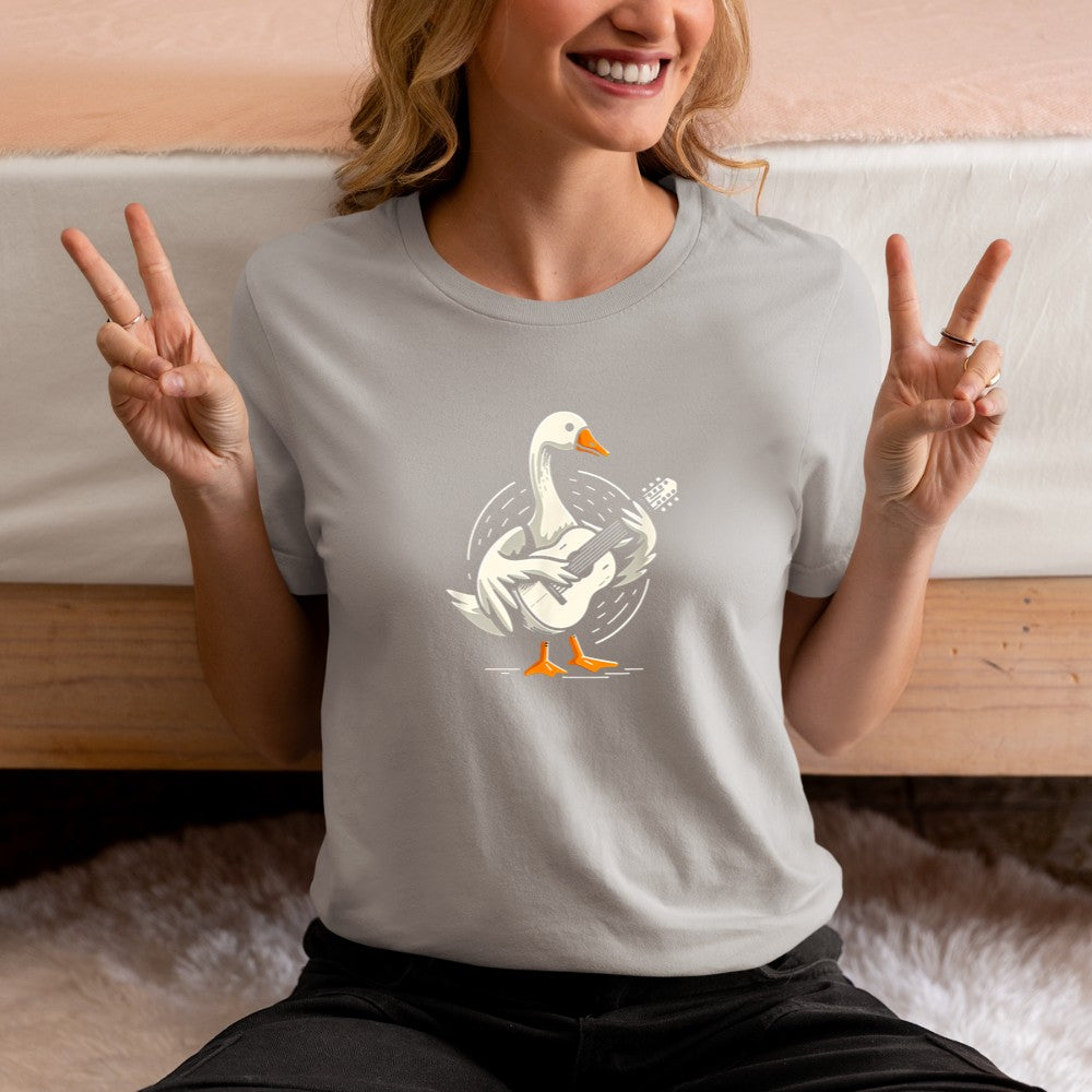 A Goose Playing A Guitar T-Shirt - Heart To Heart