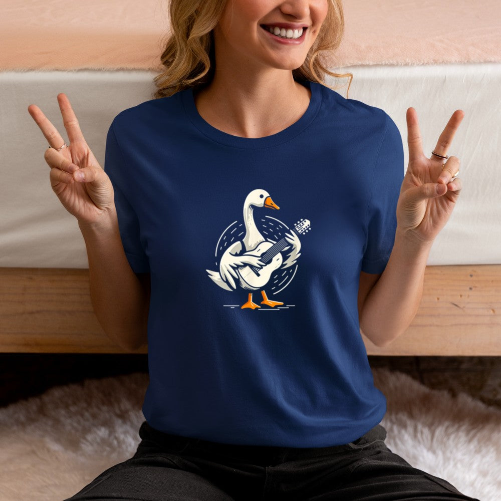 A Goose Playing A Guitar T-Shirt - Heart To Heart