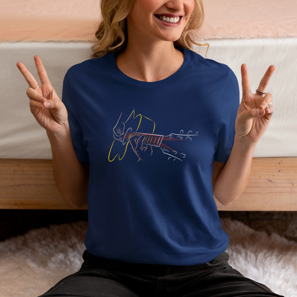Acoustic Guitar Player TShirt Great Guitarist or Band Gift T-Shirt - Heart To Heart
