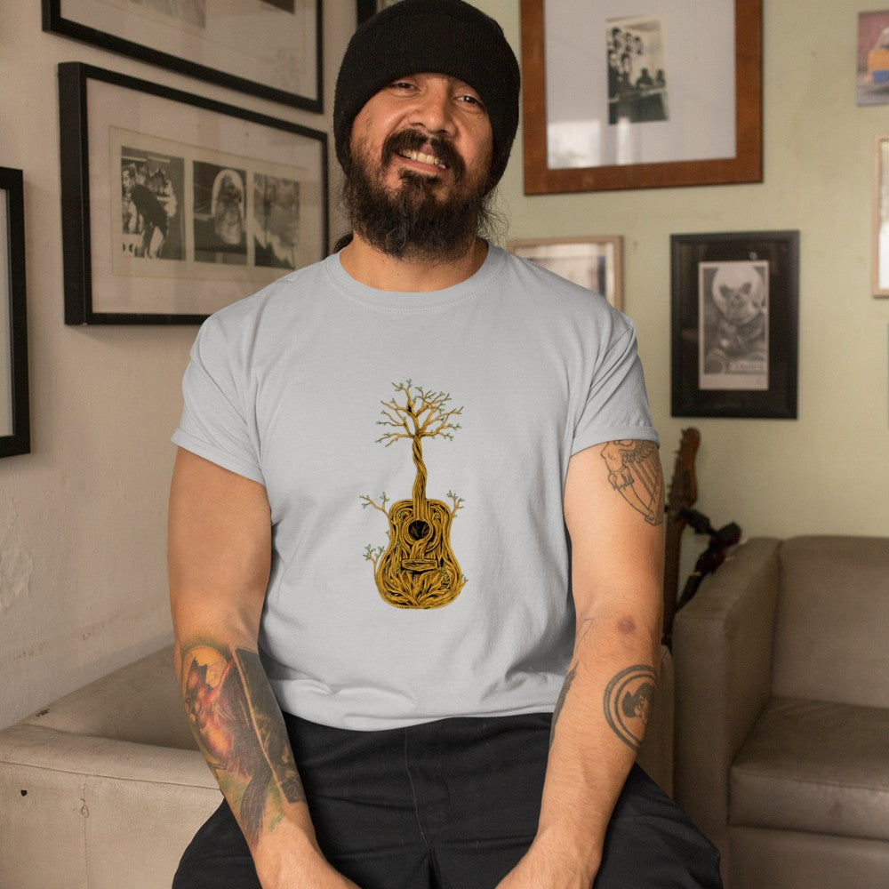 Acoustic Guitar Tree of Life Guitar Player Guitarist T-Shirt - Heart To Heart