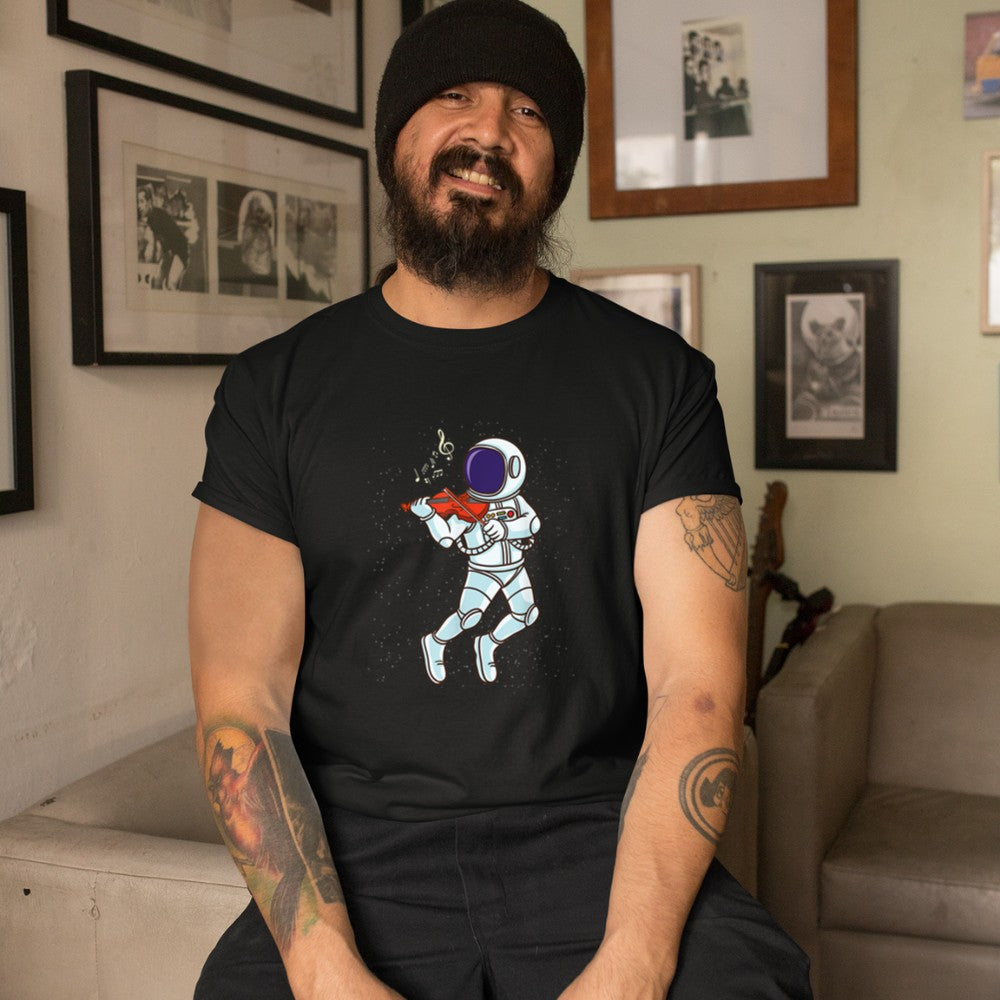 Astronaut Playing Violin T-Shirt - Heart To Heart