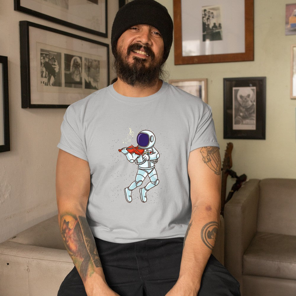 Astronaut Playing Violin T-Shirt - Heart To Heart
