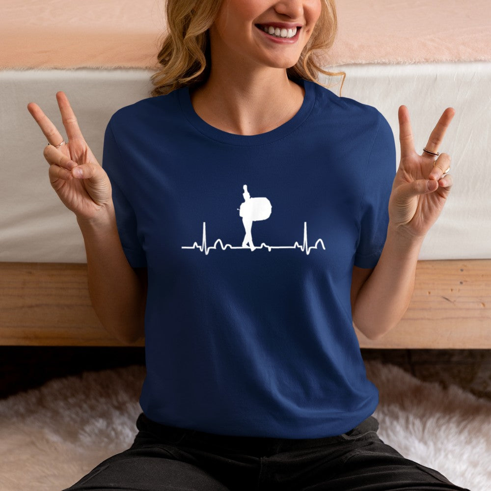 Bass Drum Heartbeat Shirt Marching Band Apparel Tee T-Shirt - Heart To Heart