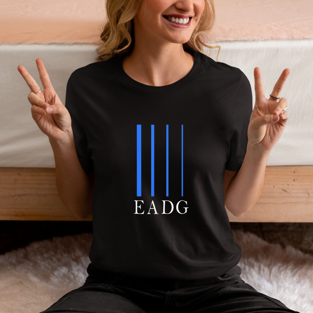 Bass Guitarist Bass Guitar Player 4 String Blue EADG T-Shirt - Heart To Heart