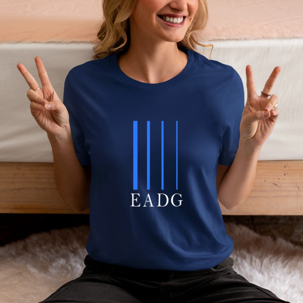 Bass Guitarist Bass Guitar Player 4 String Blue EADG T-Shirt - Heart To Heart