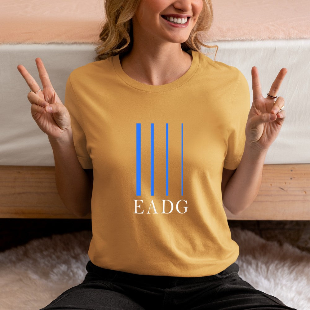 Bass Guitarist Bass Guitar Player 4 String Blue EADG T-Shirt - Heart To Heart