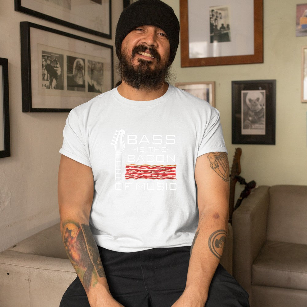Bass Is The Bacon Of The Music Bass Guitar T-Shirt - Heart To Heart