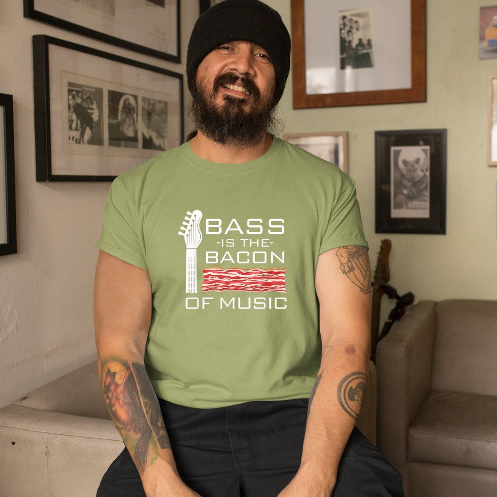 Bass Is The Bacon Of The Music Bass Guitar T-Shirt - Heart To Heart