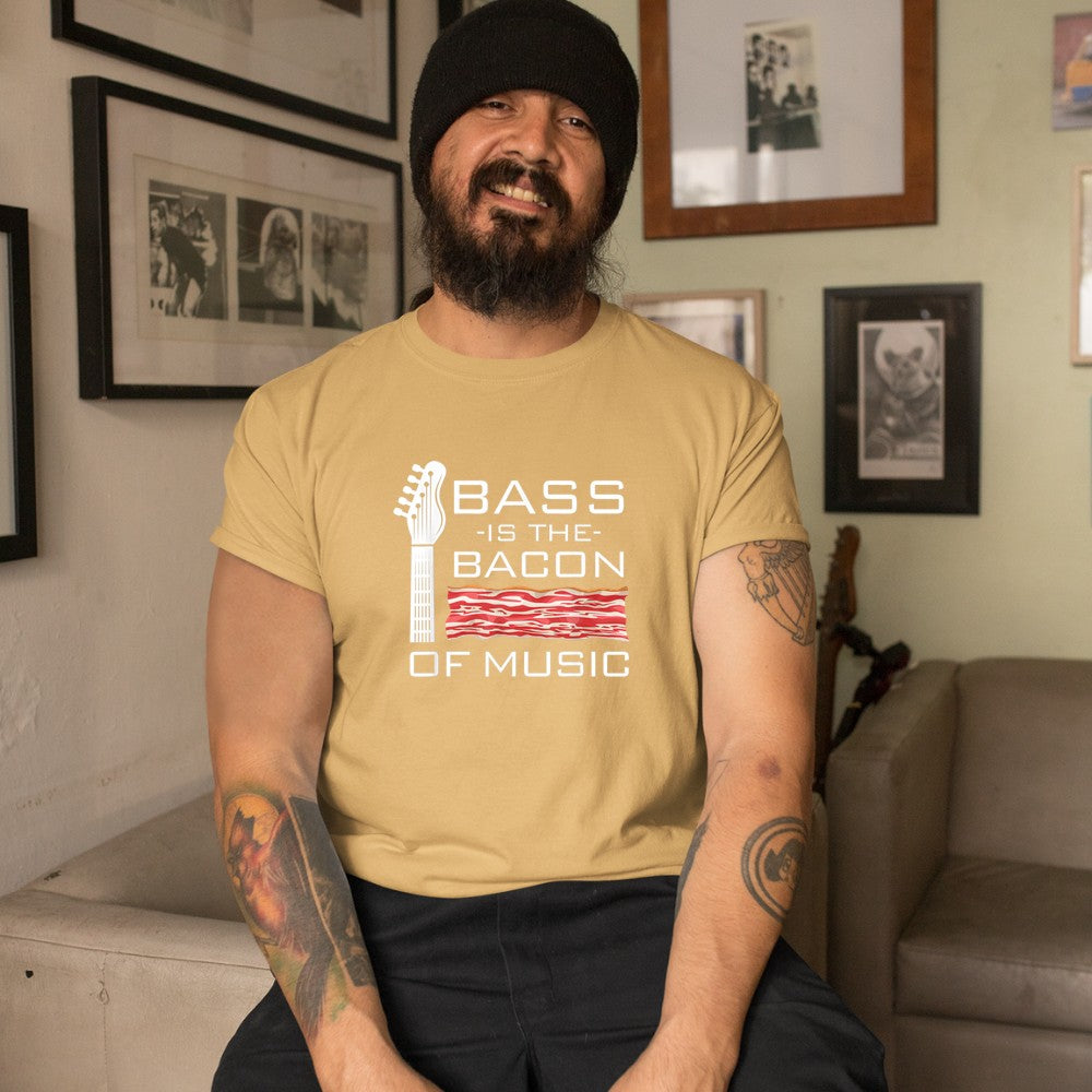 Bass Is The Bacon Of The Music Bass Guitar T-Shirt - Heart To Heart