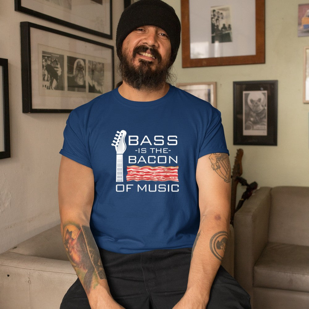 Bass Is The Bacon Of The Music Bass Guitar T-Shirt - Heart To Heart