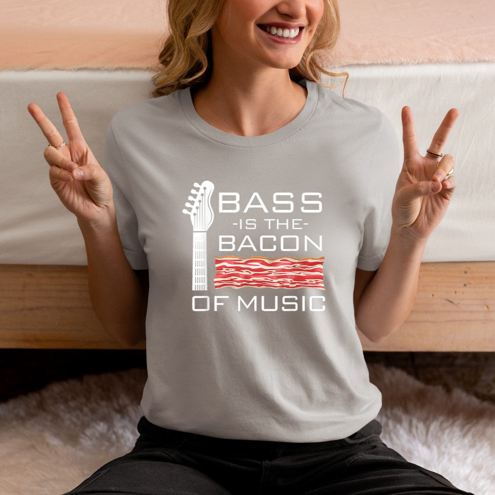Bass Is The Bacon Of The Music Bass Guitar T-Shirt - Heart To Heart