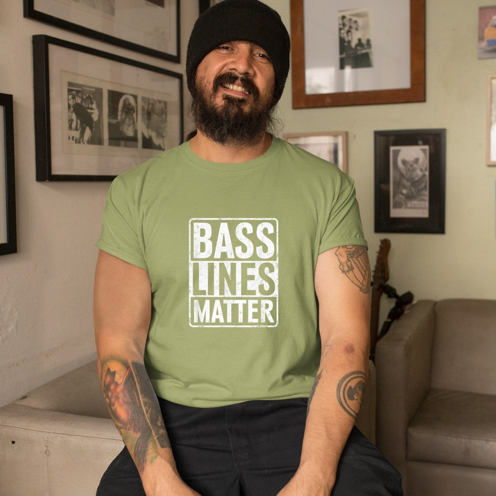 Bass Lines Matter Bass Guitar Player Bassist EDM T-Shirt - Heart To Heart