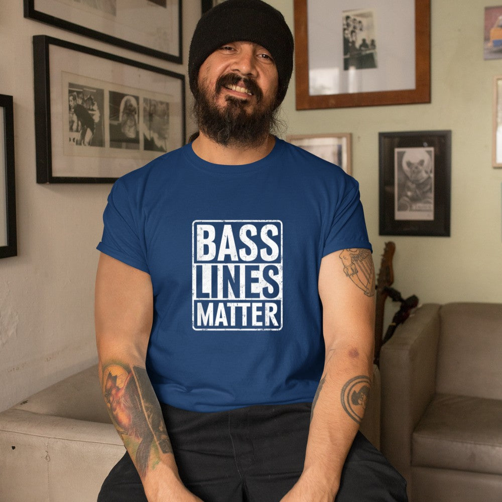 Bass Lines Matter Bass Guitar Player Bassist EDM T-Shirt - Heart To Heart