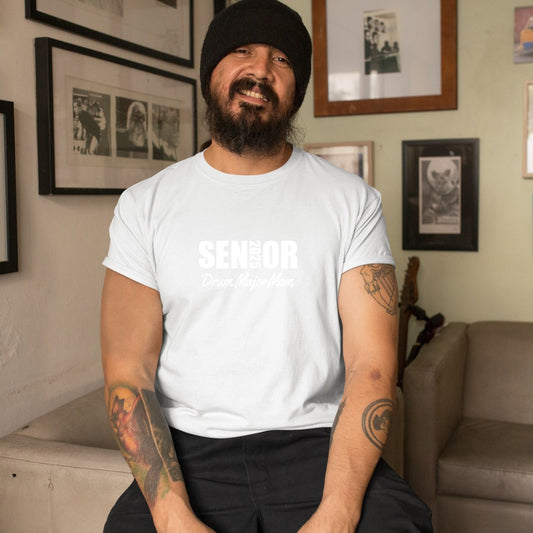 2025 Senior Drum Major Mom 2025 Marching Band Parent Long Sleeve T-Shirt - Heart To Heart