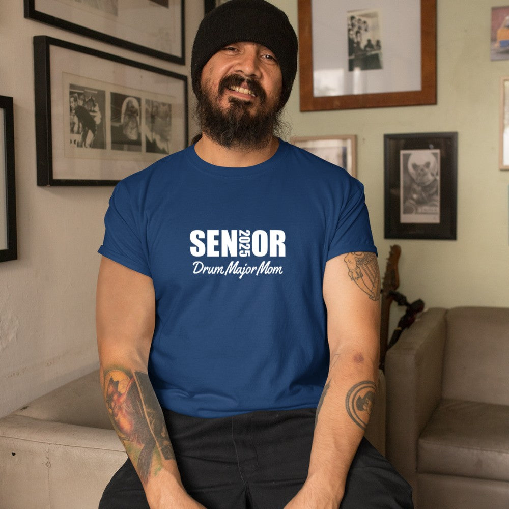 2025 Senior Drum Major Mom 2025 Marching Band Parent Long Sleeve T-Shirt - Heart To Heart