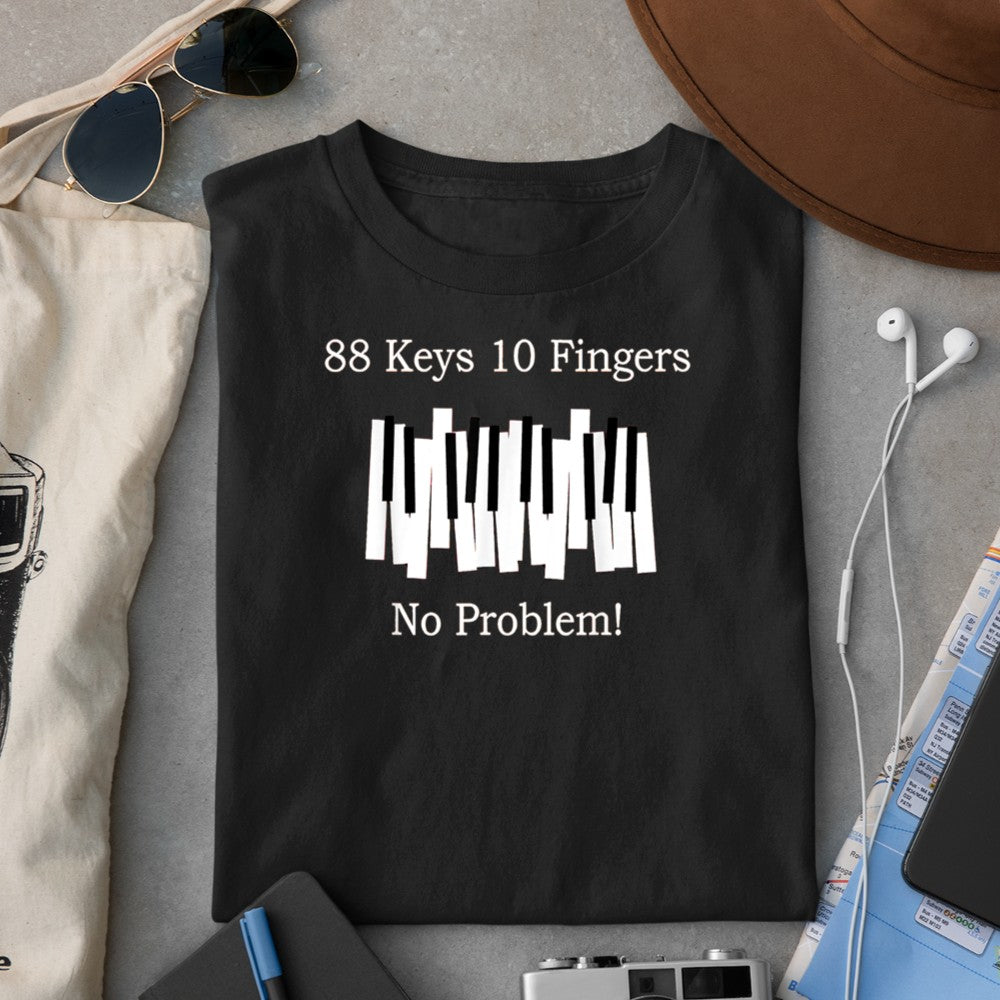 88 keys 10 fingers T-Shirt - Heart To Heart