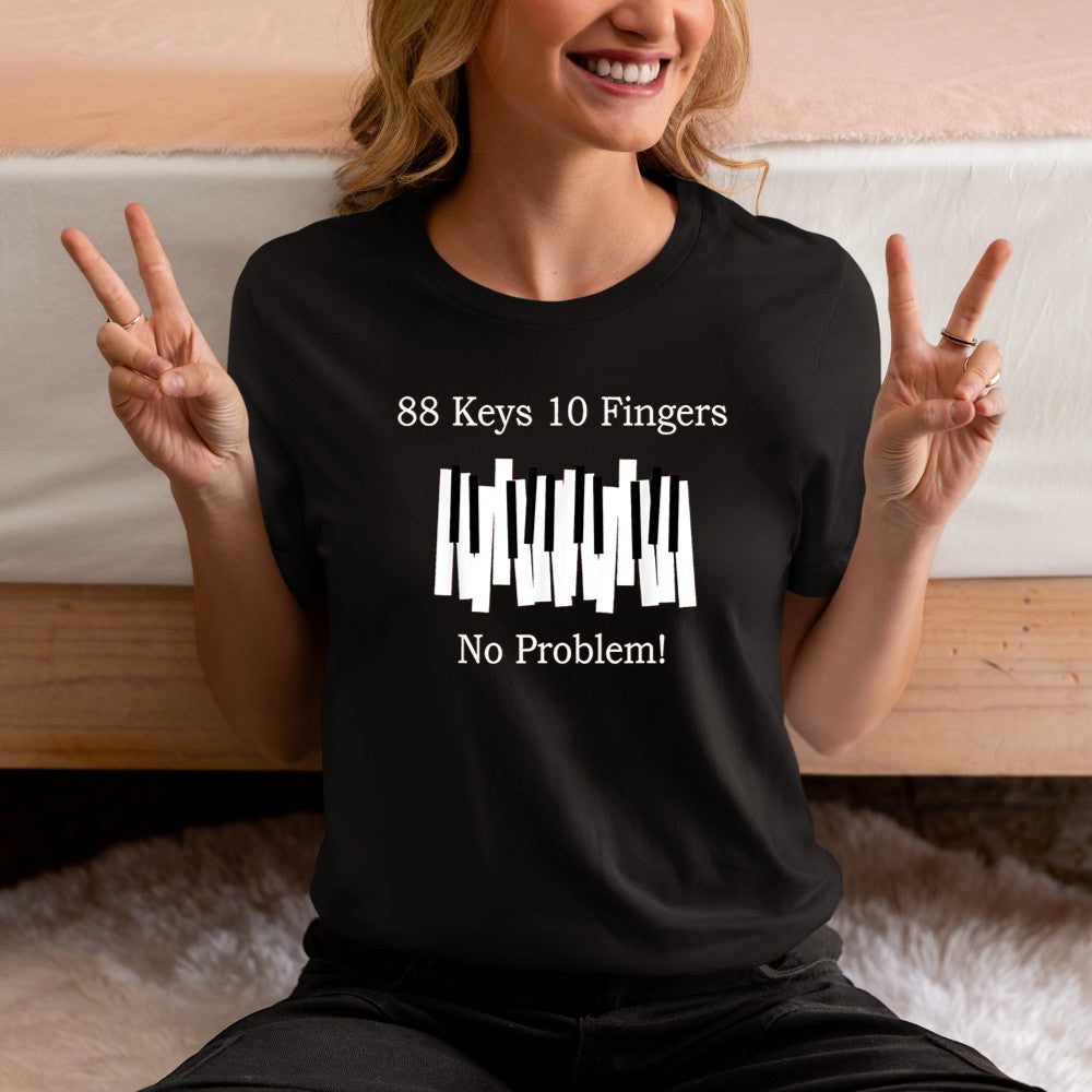 88 keys 10 fingers T-Shirt - Heart To Heart