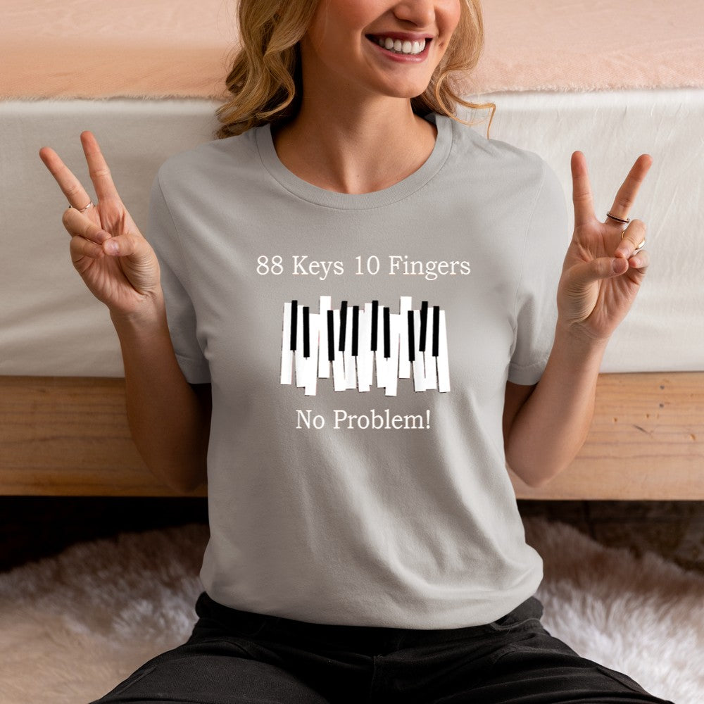 88 keys 10 fingers T-Shirt - Heart To Heart