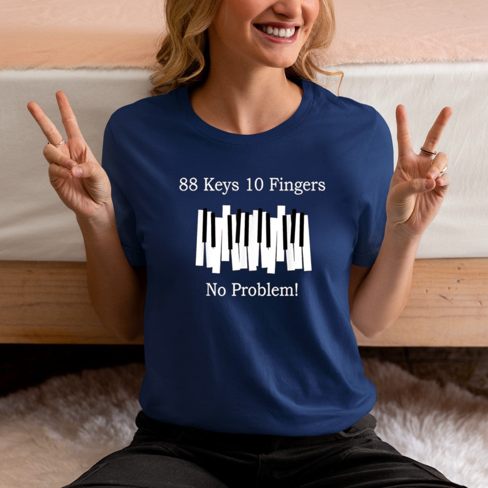 88 keys 10 fingers T-Shirt - Heart To Heart