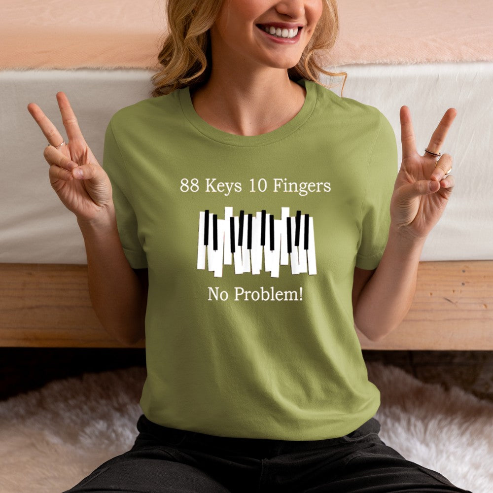 88 keys 10 fingers T-Shirt - Heart To Heart