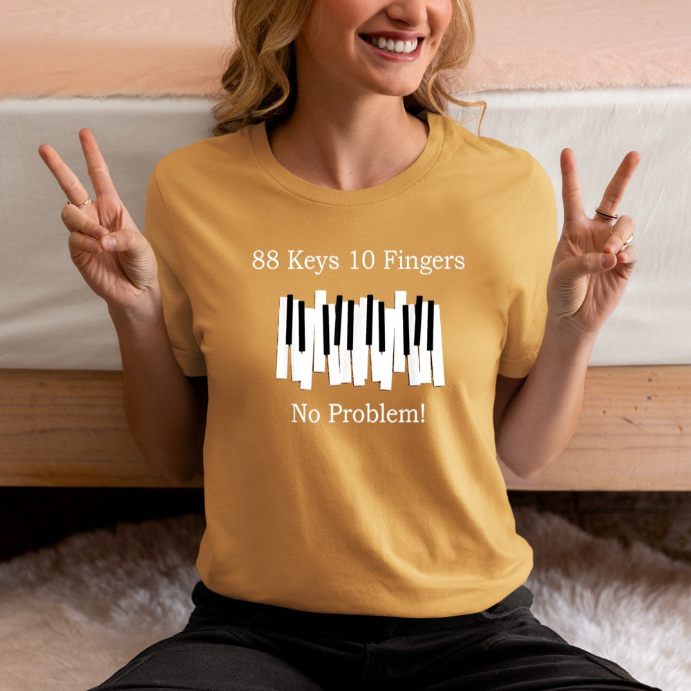 88 keys 10 fingers T-Shirt - Heart To Heart