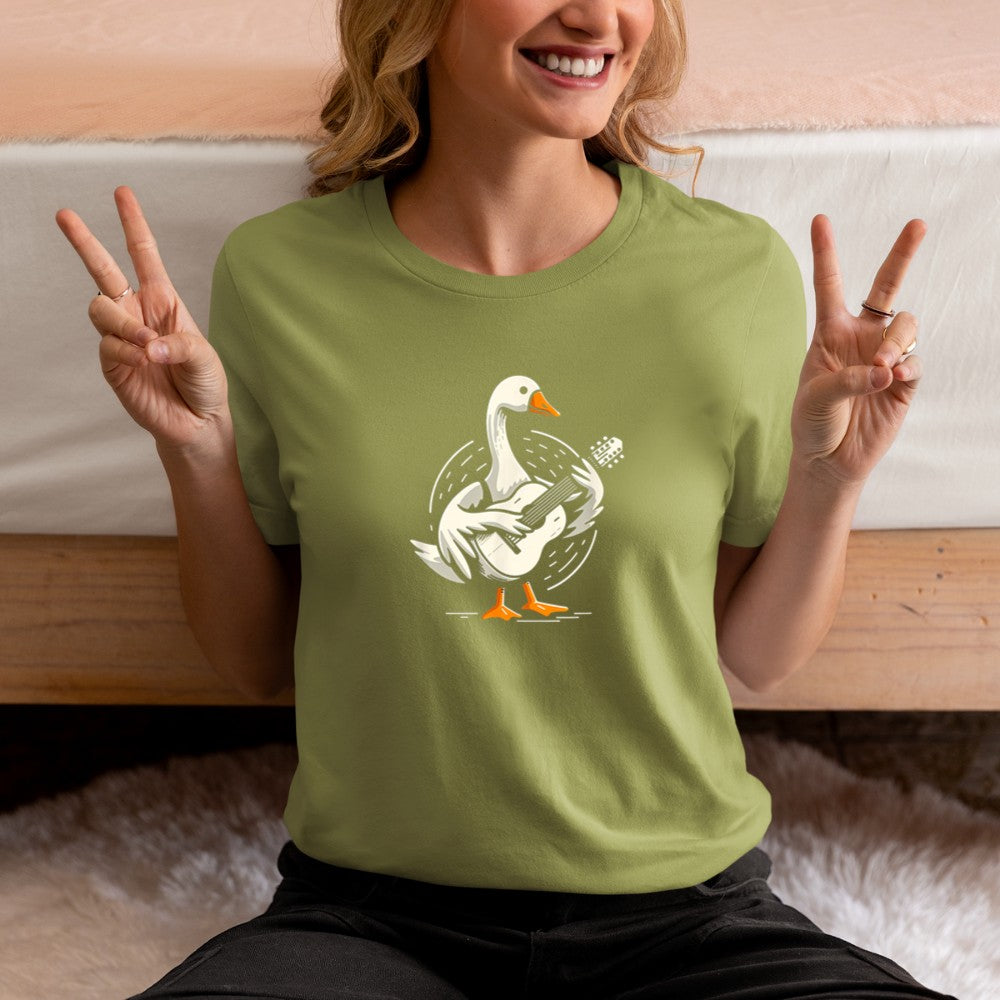A Goose Playing A Guitar T-Shirt - Heart To Heart