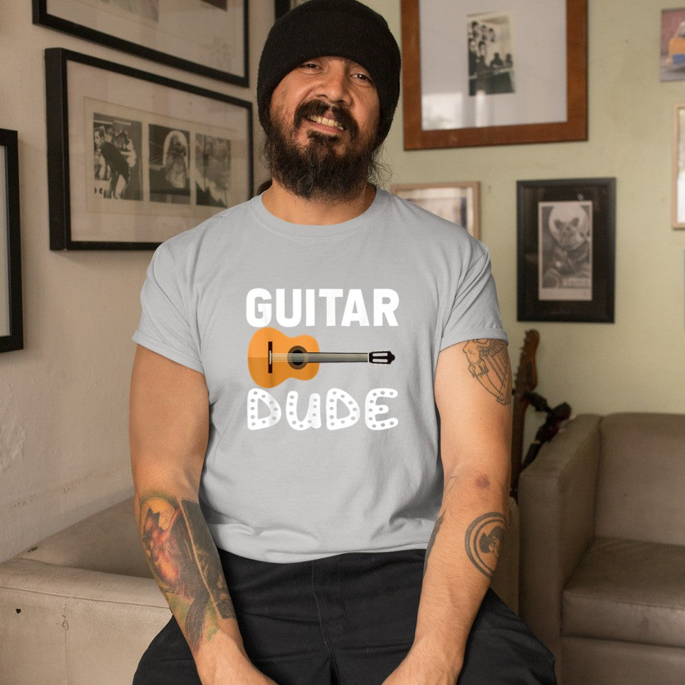 Acoustic Guitar Dude Player Musician Gifts for Boys Kids Men T-Shirt - Heart To Heart