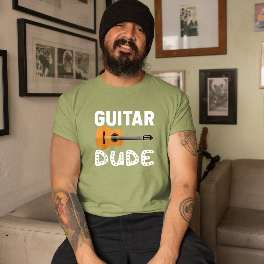Acoustic Guitar Dude Player Musician Gifts for Boys Kids Men T-Shirt - Heart To Heart