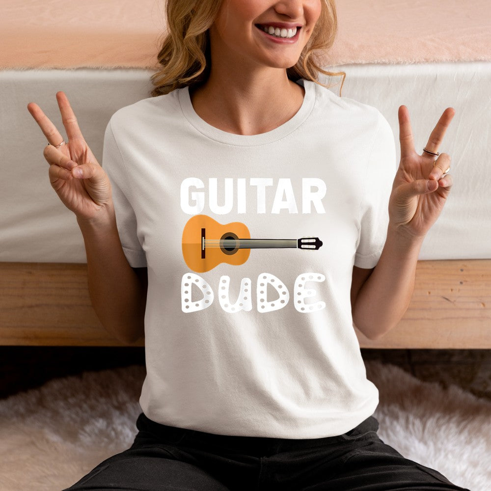 Acoustic Guitar Dude Player Musician Gifts for Boys Kids Men T-Shirt - Heart To Heart