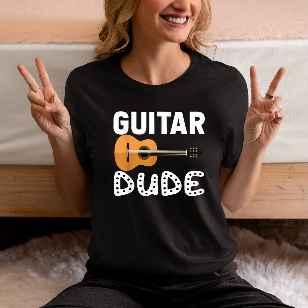 Acoustic Guitar Dude Player Musician Gifts for Boys Kids Men T-Shirt - Heart To Heart