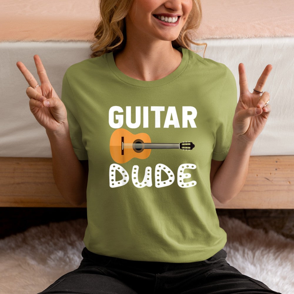 Acoustic Guitar Dude Player Musician Gifts for Boys Kids Men T-Shirt - Heart To Heart