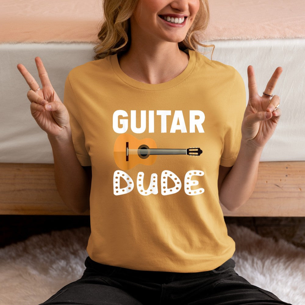 Acoustic Guitar Dude Player Musician Gifts for Boys Kids Men T-Shirt - Heart To Heart