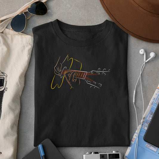 Acoustic Guitar Player TShirt Great Guitarist or Band Gift T-Shirt - Heart To Heart