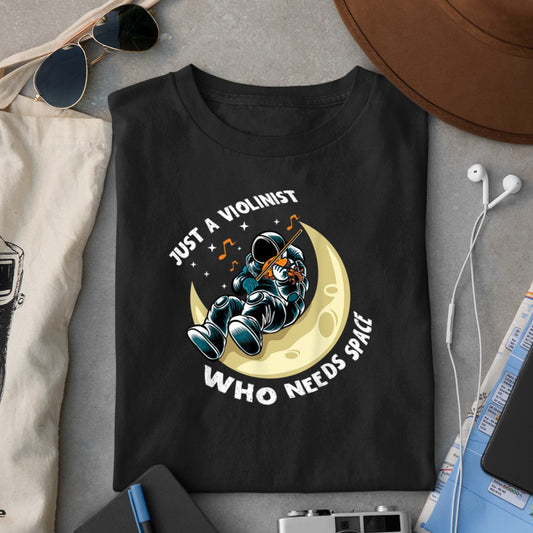 Astronaut Just A Violinist Who Needs Space Violin Player T-Shirt - Heart To Heart