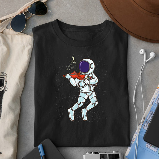 Astronaut Playing Violin T-Shirt - Heart To Heart