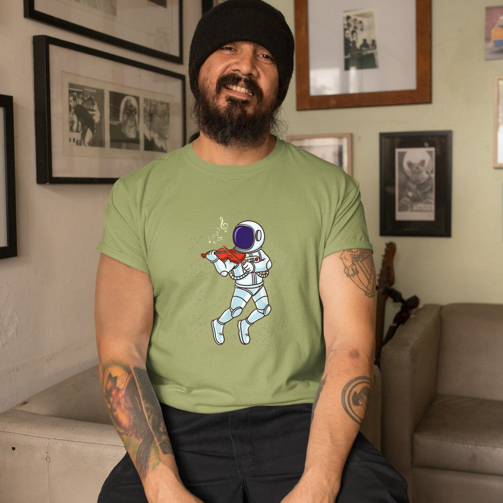 Astronaut Playing Violin T-Shirt - Heart To Heart