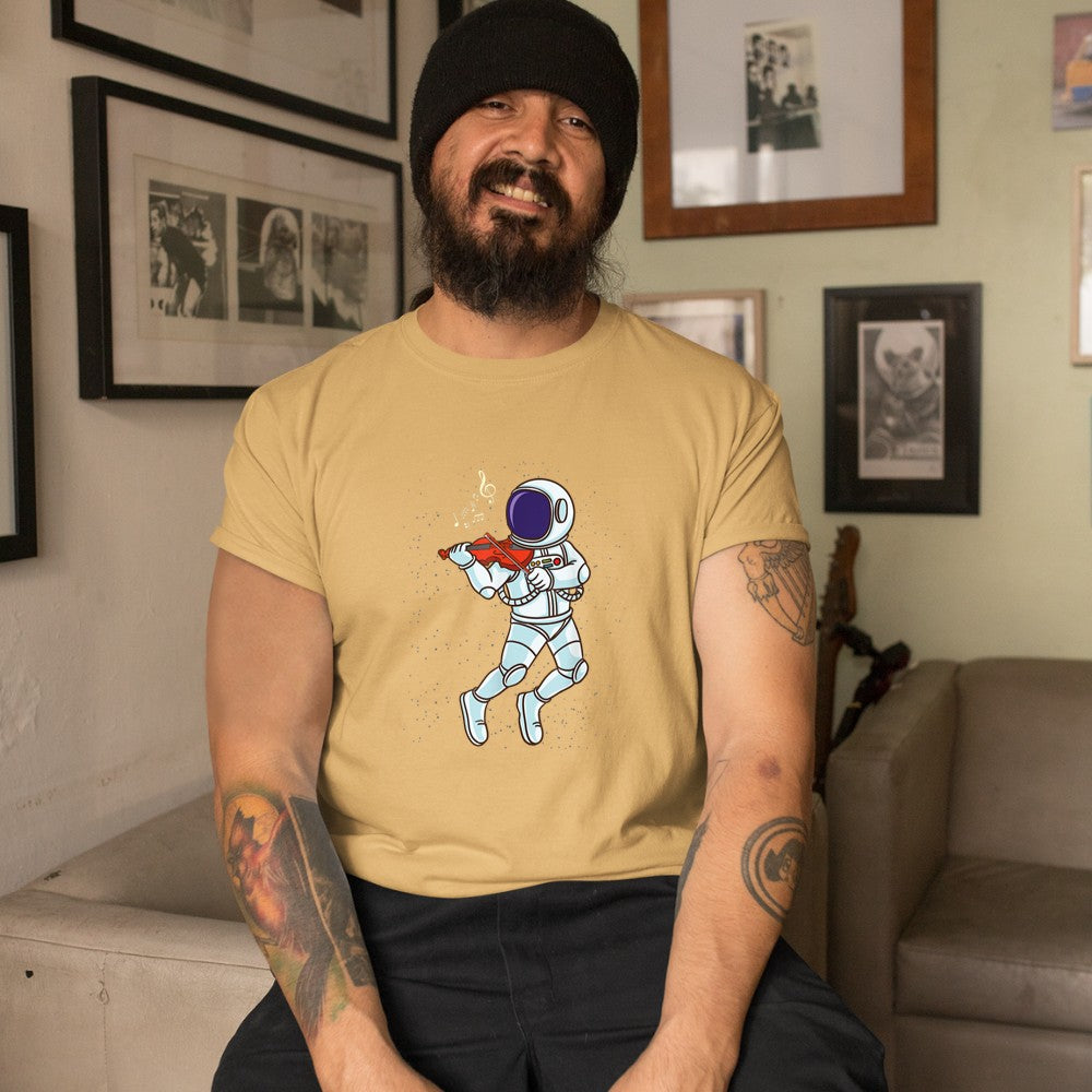 Astronaut Playing Violin T-Shirt - Heart To Heart