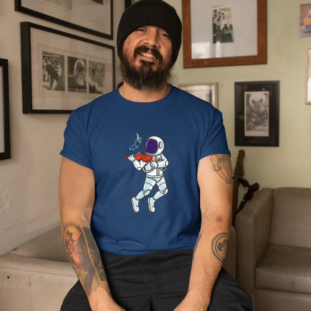 Astronaut Playing Violin T-Shirt - Heart To Heart