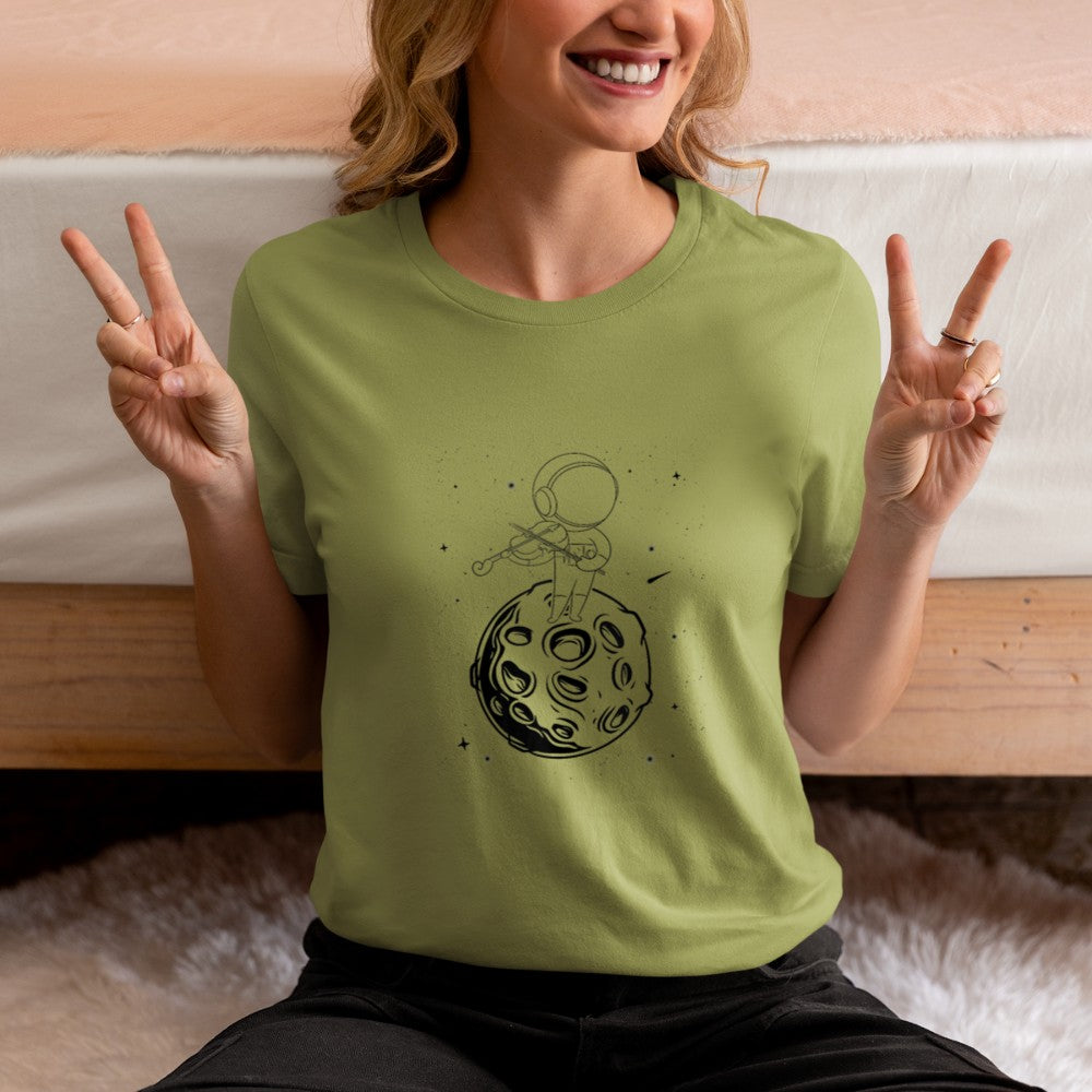 Astronaut Violin Moon Space Concert Musican Music Violin Tank Top T-Shirt - Heart To Heart