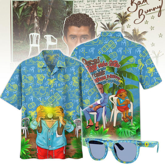 Bad Bunny 2025 Summer Hawaiian Shirt - Heart To Heart