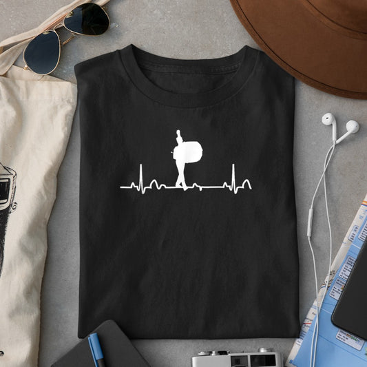 Bass Drum Heartbeat Shirt Marching Band Apparel Tee T-Shirt - Heart To Heart