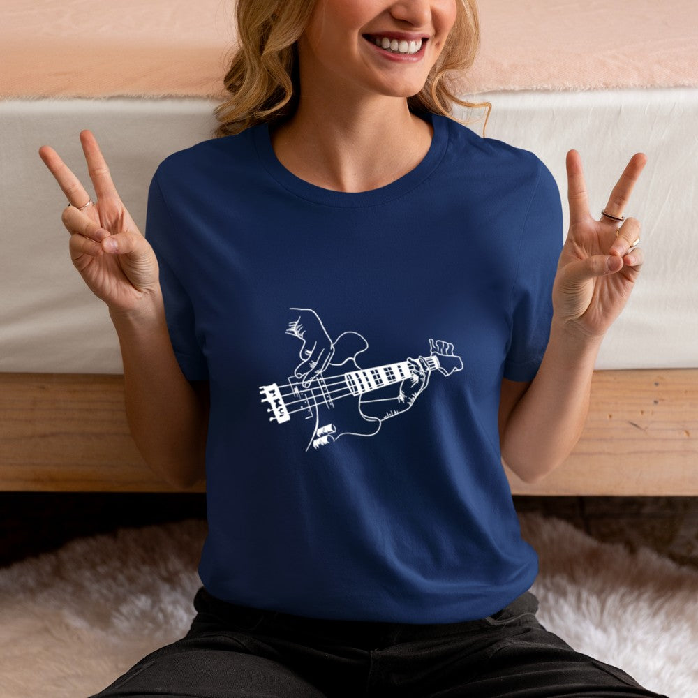 Bass Guitar Player Music Guitarist Musician Rock T-Shirt - Heart To Heart