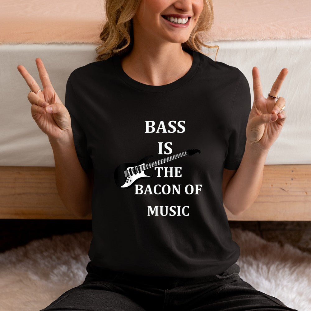bass is the bacon of music t shirt bass players t shirt gift T-Shirt - Heart To Heart