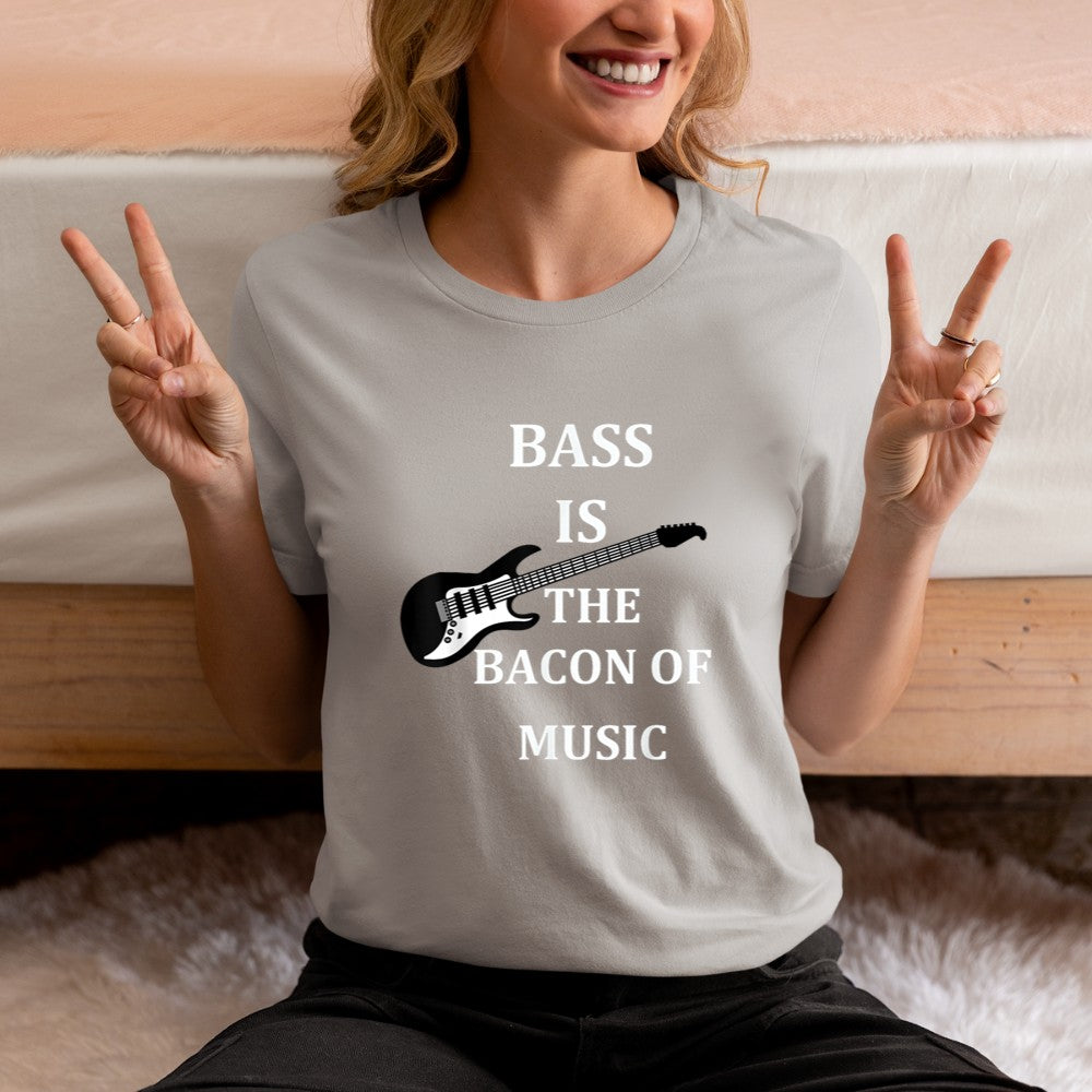 bass is the bacon of music t shirt bass players t shirt gift T-Shirt - Heart To Heart