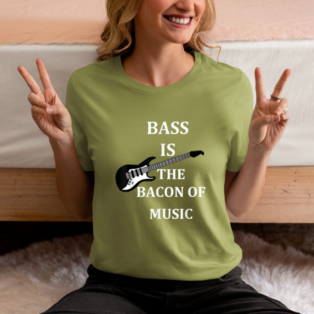 bass is the bacon of music t shirt bass players t shirt gift T-Shirt - Heart To Heart