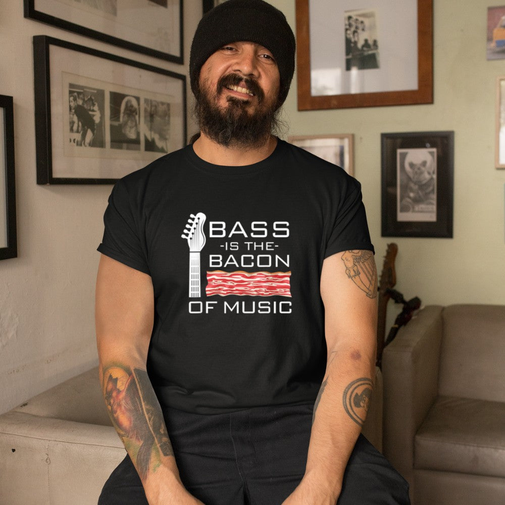 Bass Is The Bacon Of The Music Bass Guitar T-Shirt - Heart To Heart