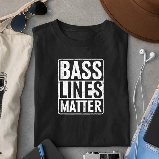 Bass Lines Matter Bass Guitar Player Bassist EDM T-Shirt - Heart To Heart